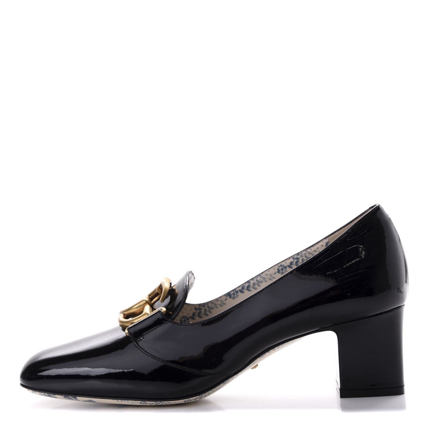 Vernice GG Victoire 55mm Loafer Pumps 39.5 Black