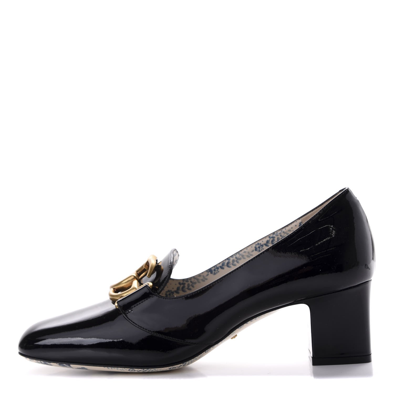 Gucci Vernice GG Victoire 55mm Loafer Pumps 39.5 Black 1 of 10