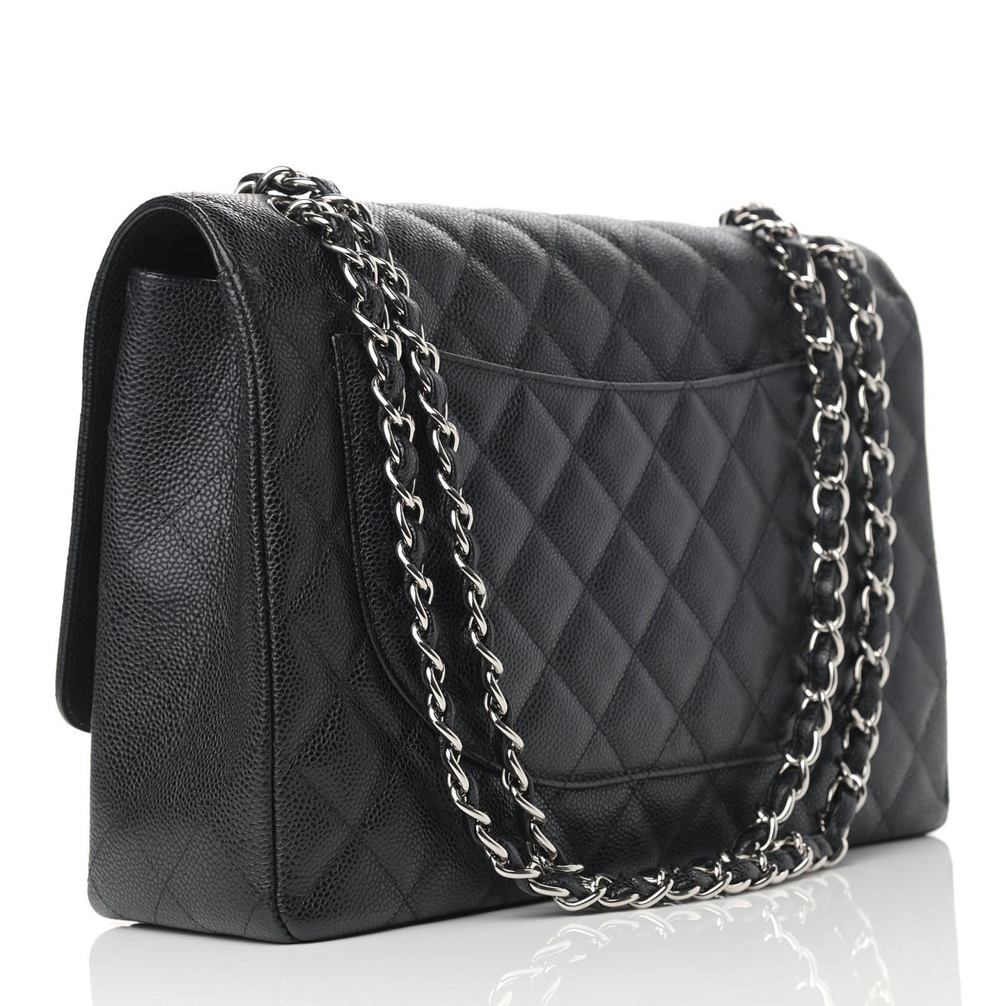 Caviar Quilted Maxi Single Flap Black