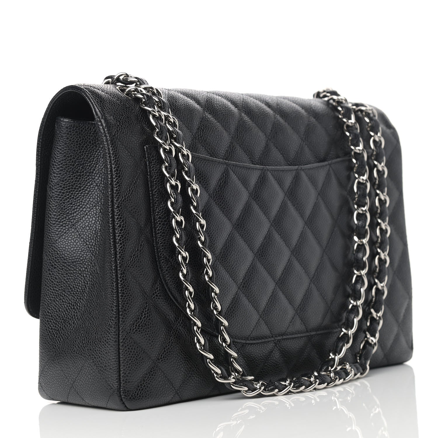 Chanel Caviar Quilted Maxi Single Flap Black 2 of 12