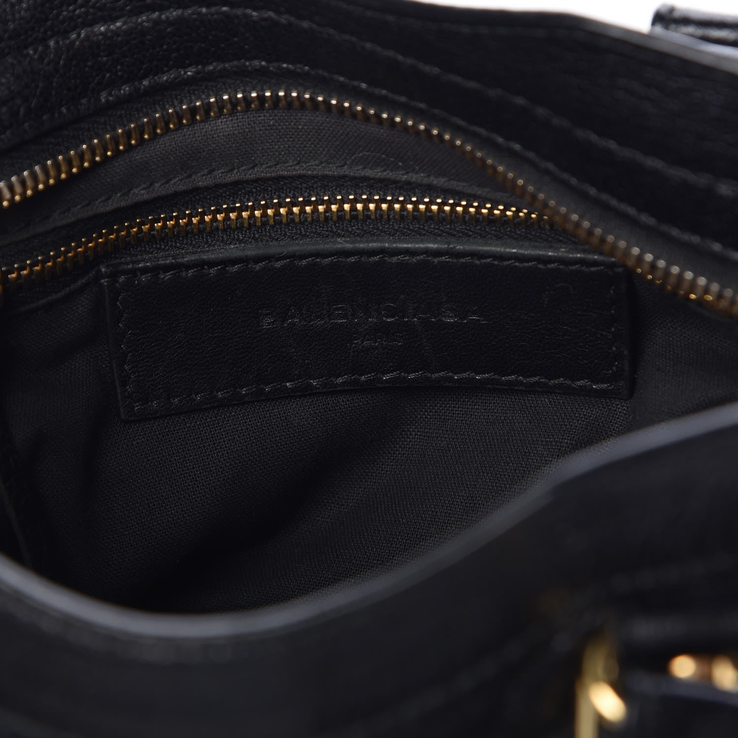 Balenciaga Chevre Gold Metallic Edge Hardware Mini City Black 7 of 10