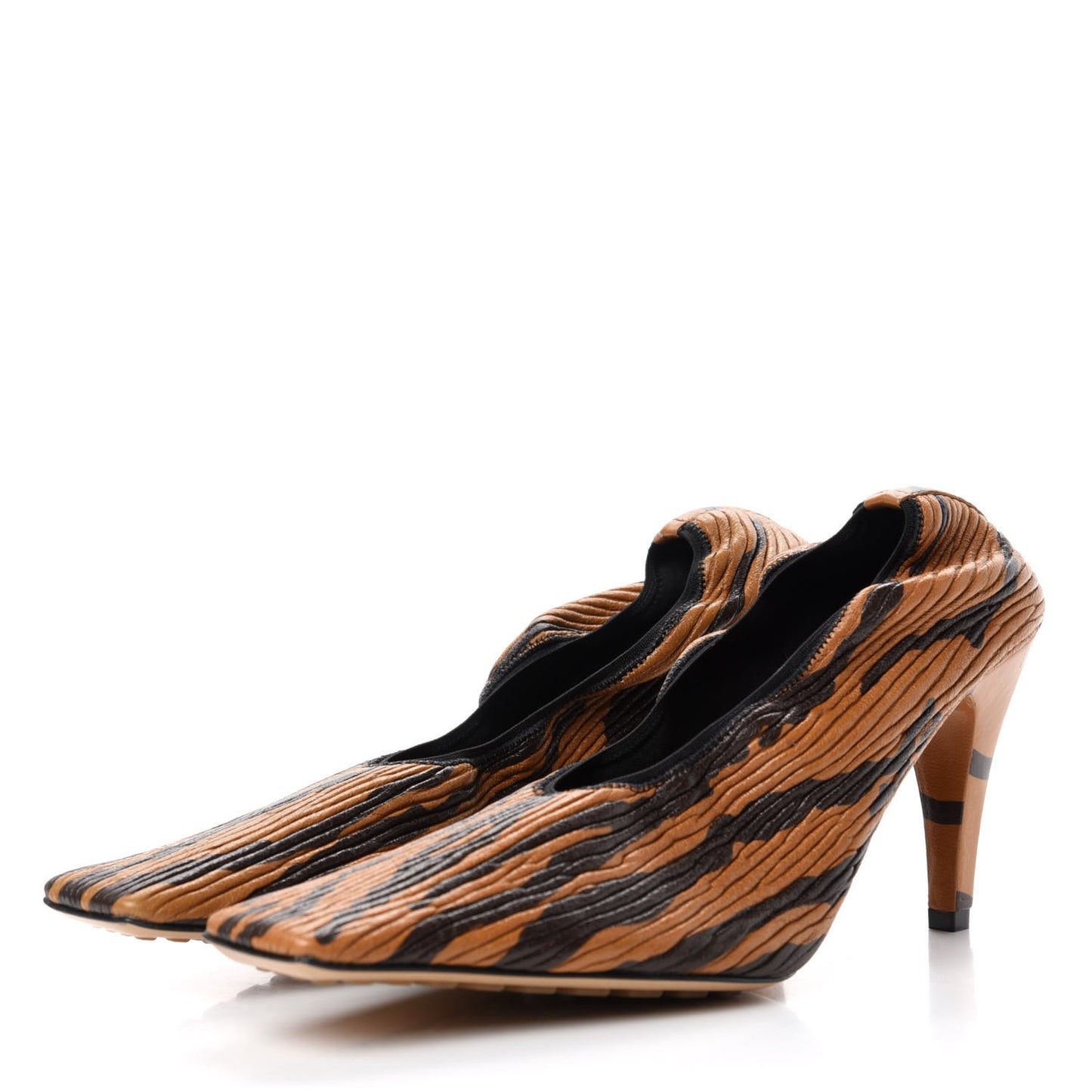 Textured Nappa Pumps 36 Bronze Skin
