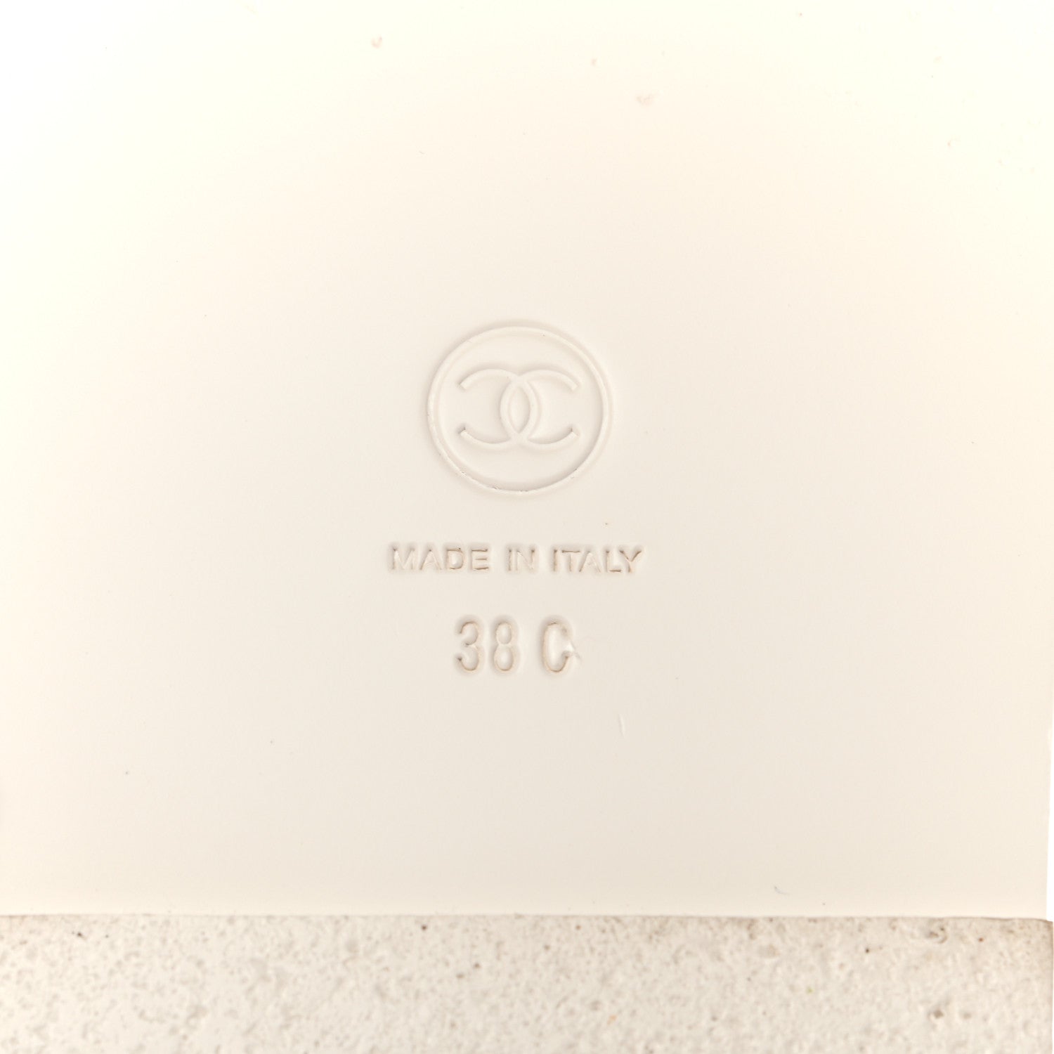 Chanel Grained Calfskin Velcro Dad Sandals 38 White 6 of 9