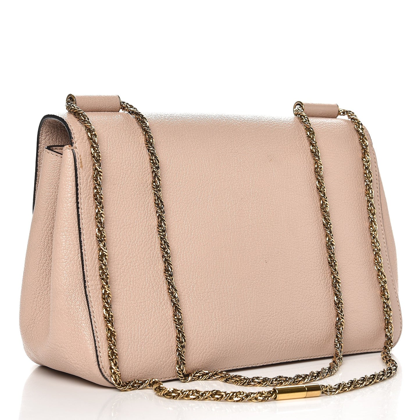 Goatskin Medium Elsie Shoulder Bag Biscotti Beige