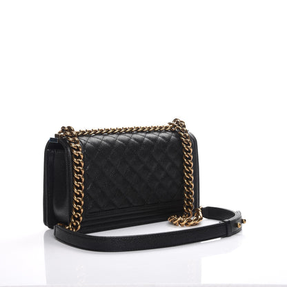 Chanel Caviar Quilted Medium Boy Flap Black 3 of 8