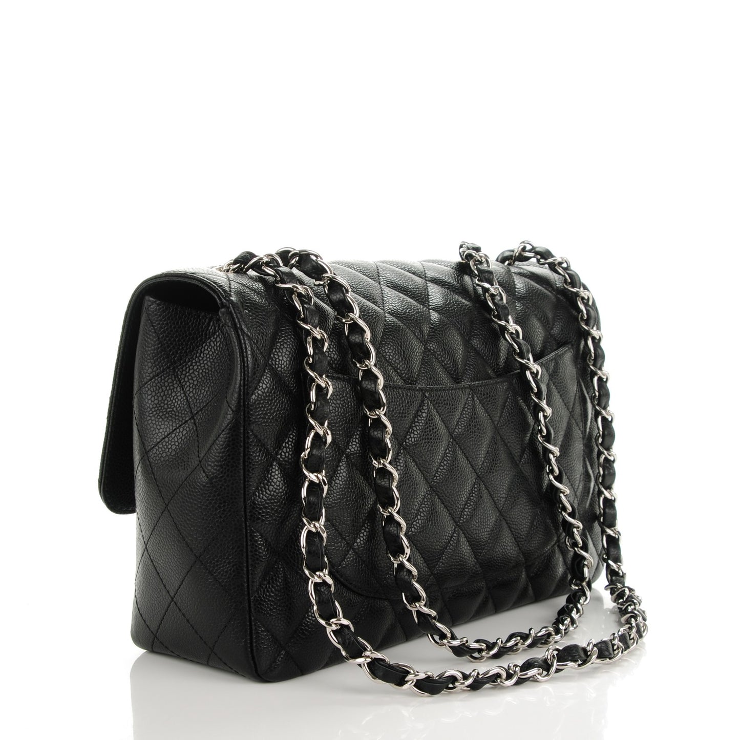 Caviar Quilted Jumbo Single Flap Black