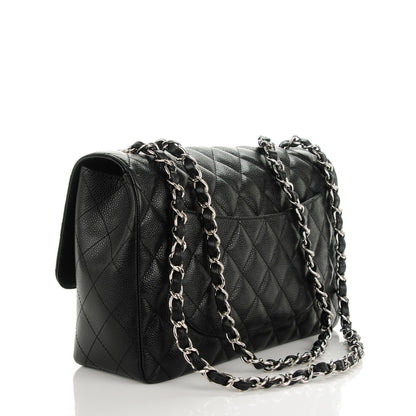 Chanel Caviar Quilted Jumbo Single Flap Black 3 of 8