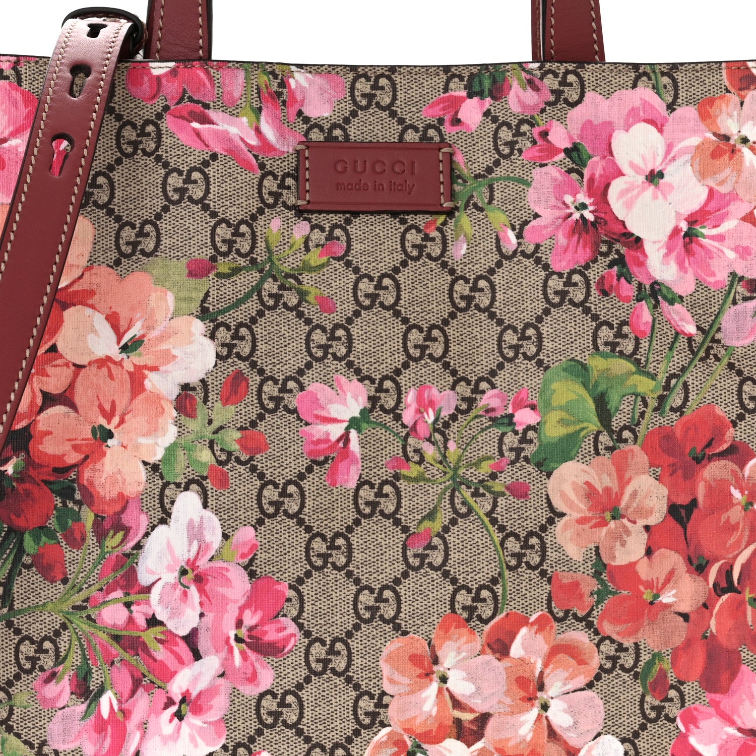 Gucci Soft GG Supreme Monogram Blooms Vertical Tote Beige Multicolor Dry Rose 8 of 10