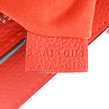 Celine Drummed Calfskin Micro Luggage Coquelicot 7 of 10