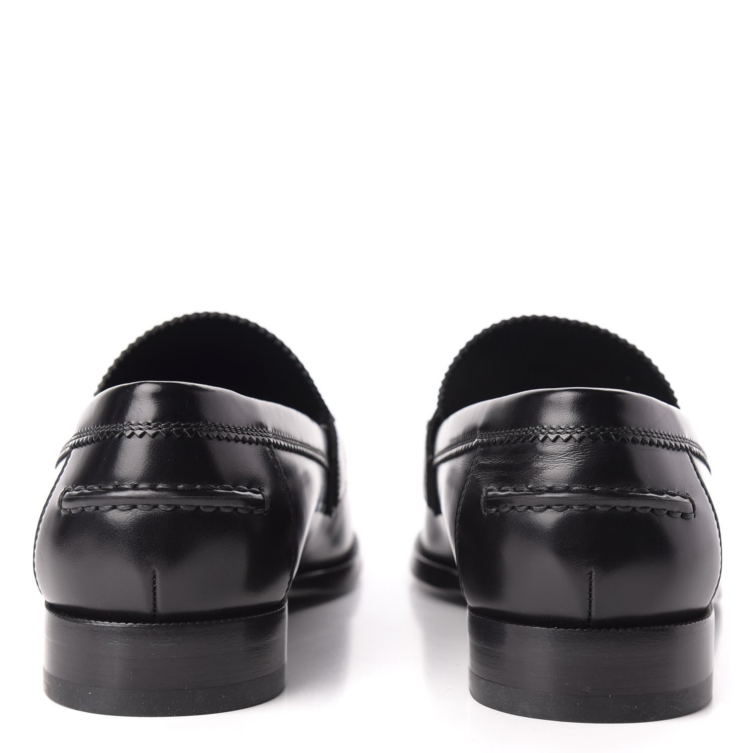 Louis Vuitton Calfskin Mens Major Loafers 9 Black 6 of 9