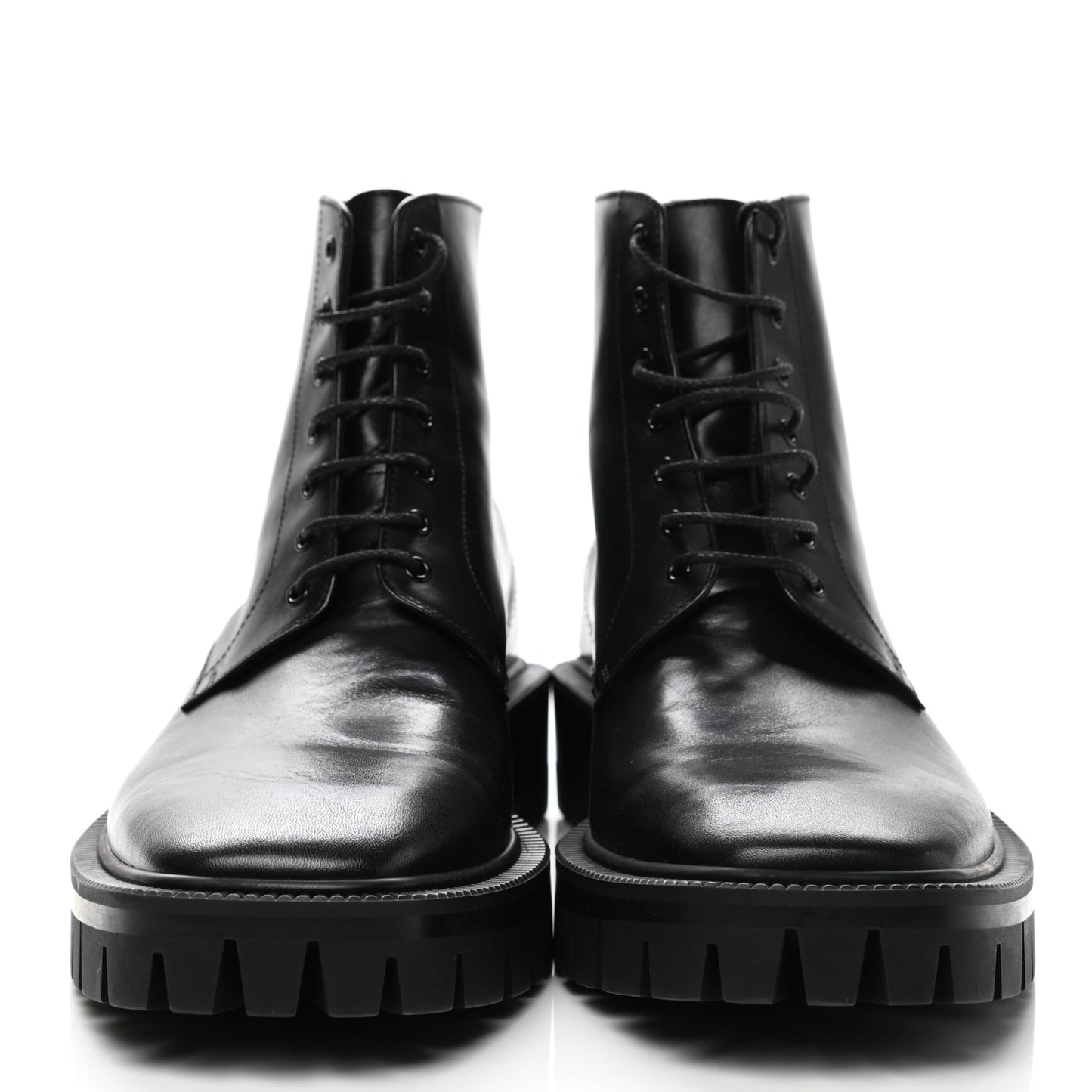 Calfskin Outdoor Rim Combat Boots 39 Black