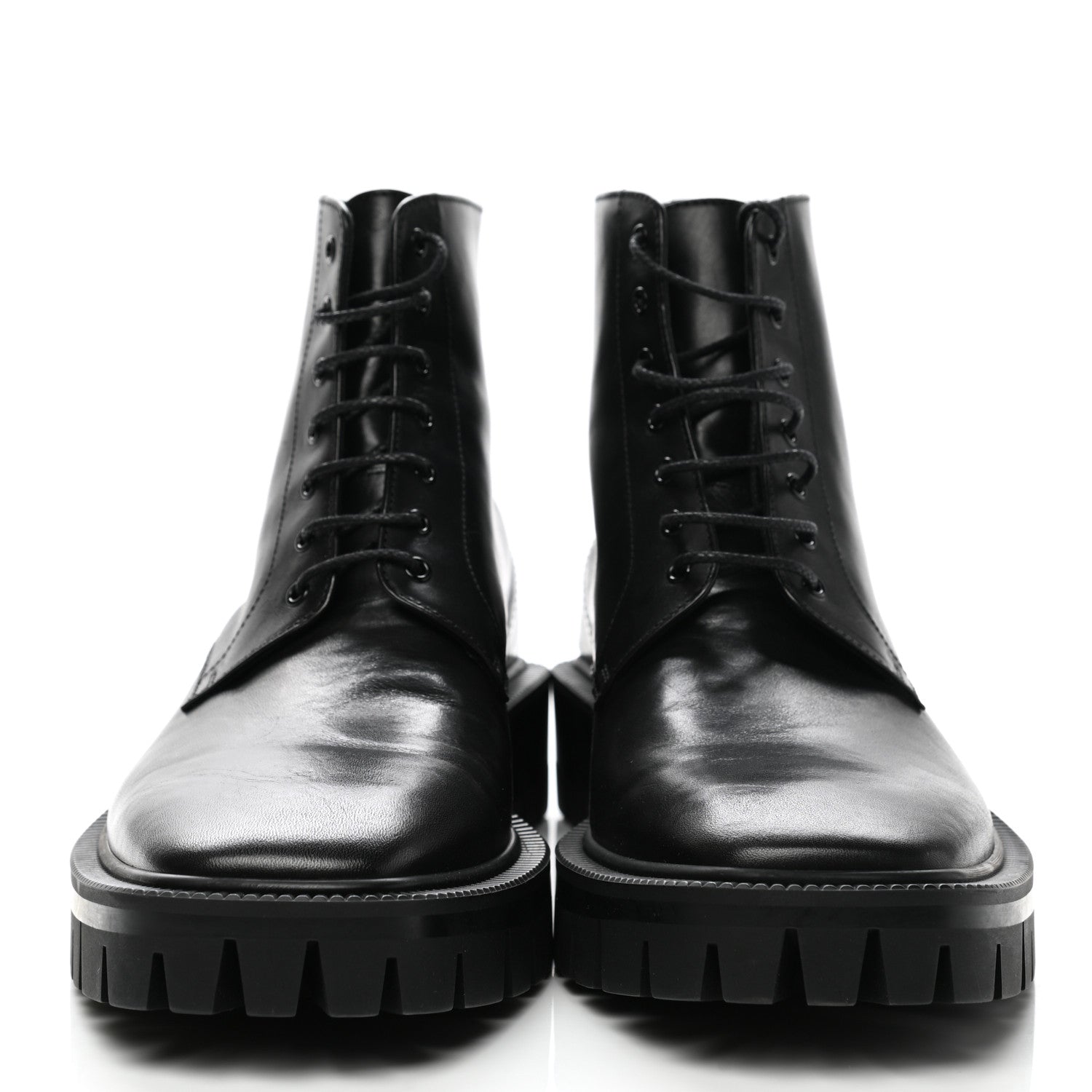 Balenciaga Calfskin Outdoor Rim Combat Boots 39 Black 2 of 13