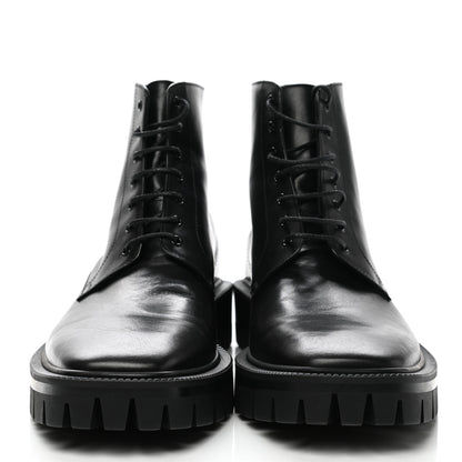 Balenciaga Calfskin Outdoor Rim Combat Boots 39 Black 2 of 13