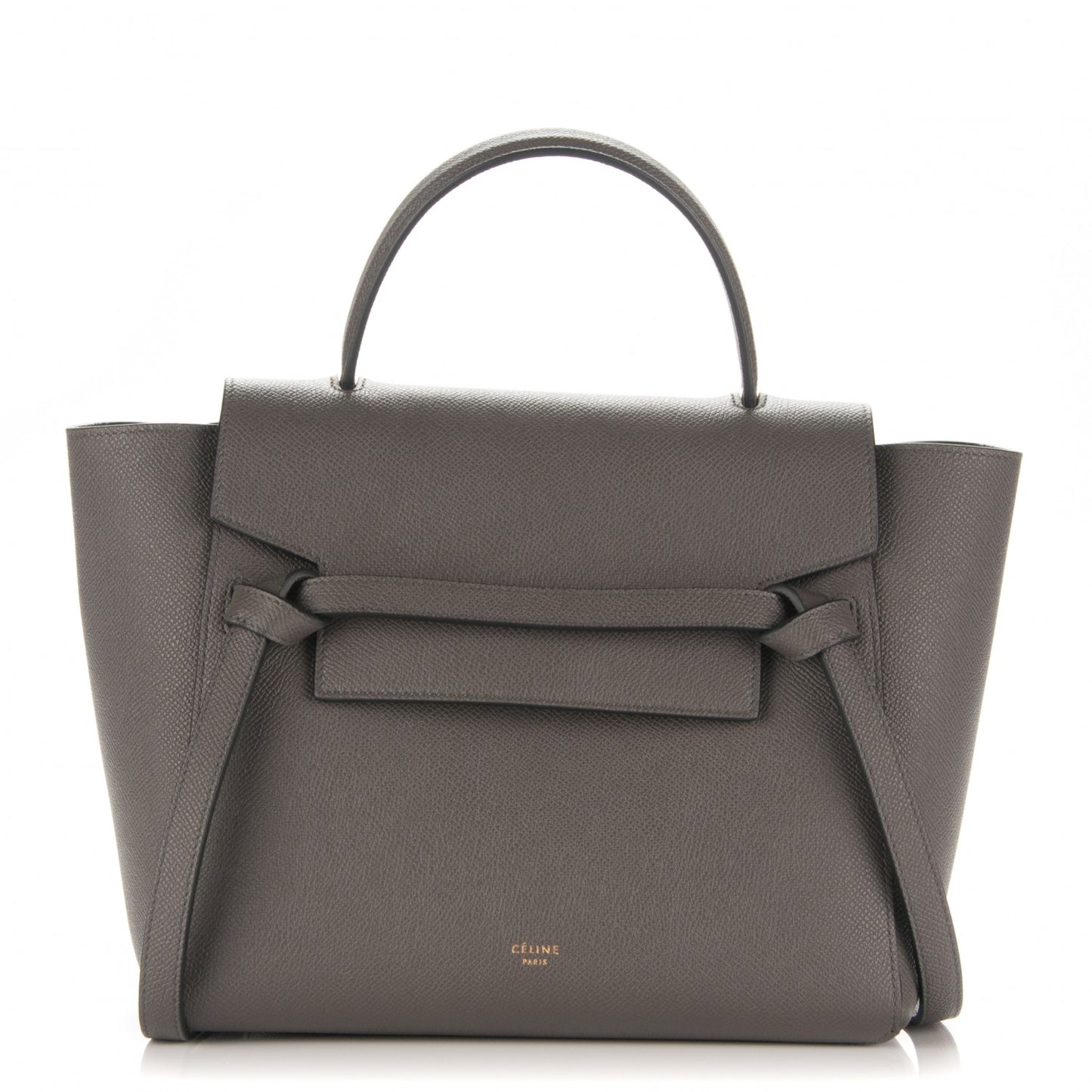 Baby Grained Calfskin Micro Belt Bag Grey