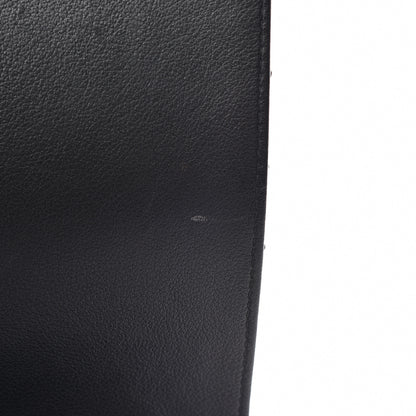 Chanel Grained Calfskin Elaphe Stitched Medium Chevron Chic Top Handle Flap Black 13 of 13