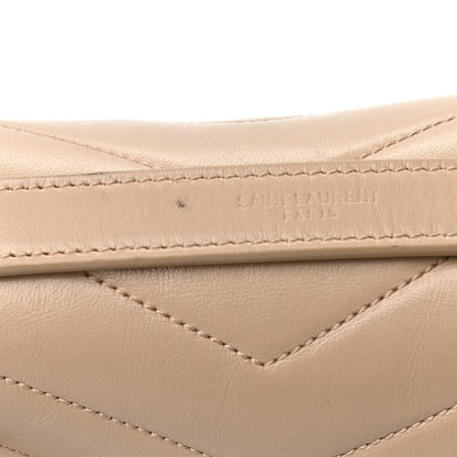 Saint Laurent Calfskin Y Quilted Monogram Medium Loulou Chain Satchel Dark Latte 13 of 15