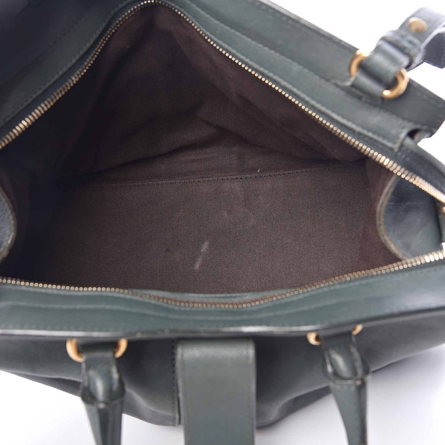 Saint Laurent Sheepskin Small Cabas ChYc Dark Green 5 of 19