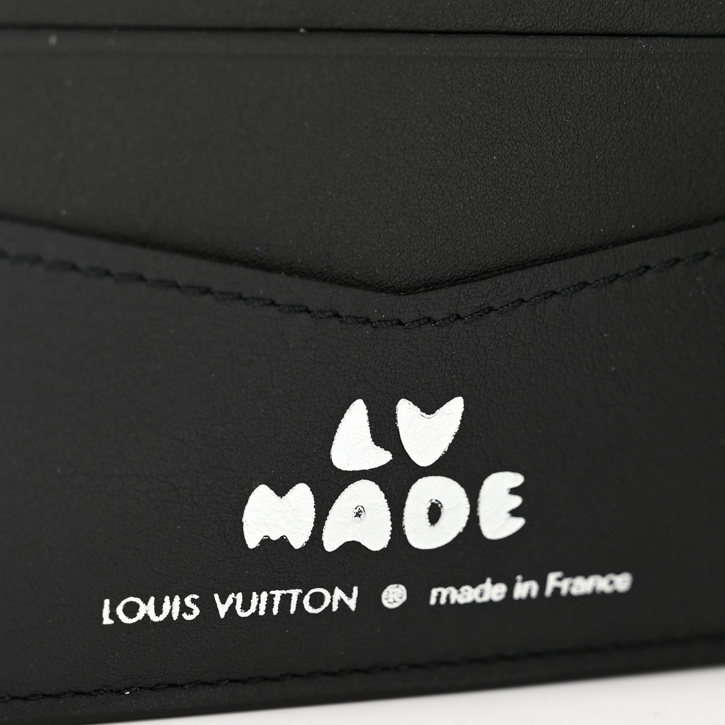 X NIGO Taurillon Monogram Denim Drip Slender Wallet Black