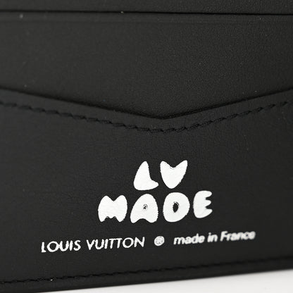 Louis Vuitton X NIGO Taurillon Monogram Denim Drip Slender Wallet Black 6 of 7