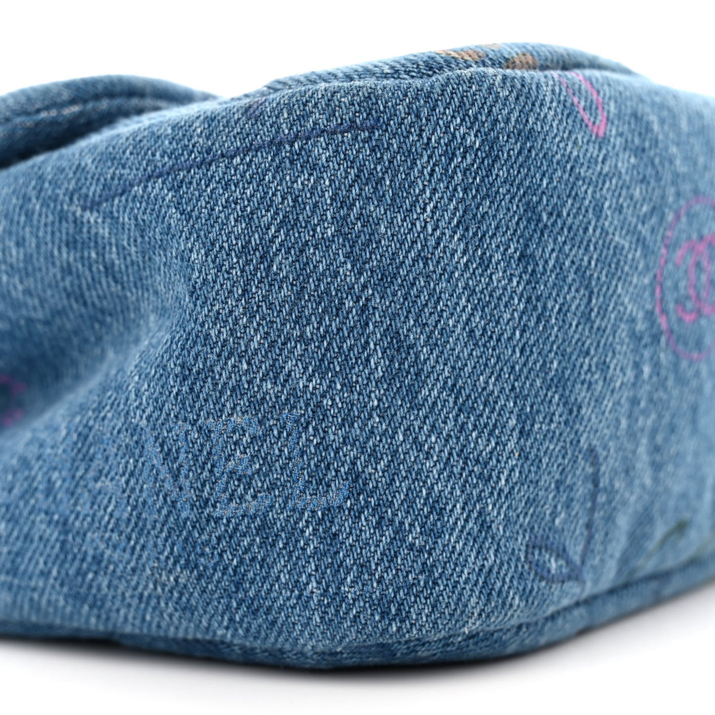 Denim Quilted Mini Denim Mood Rectangular Flap Blue Multicolor