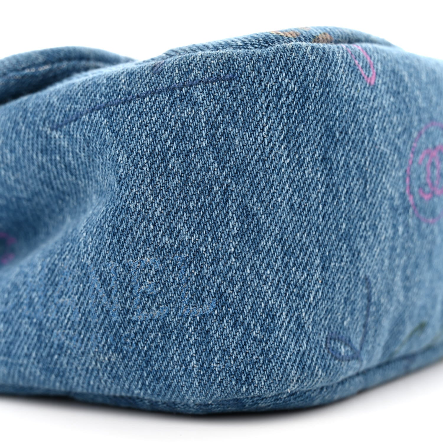 Chanel Denim Quilted Mini Denim Mood Rectangular Flap Blue Multicolor 9 of 10