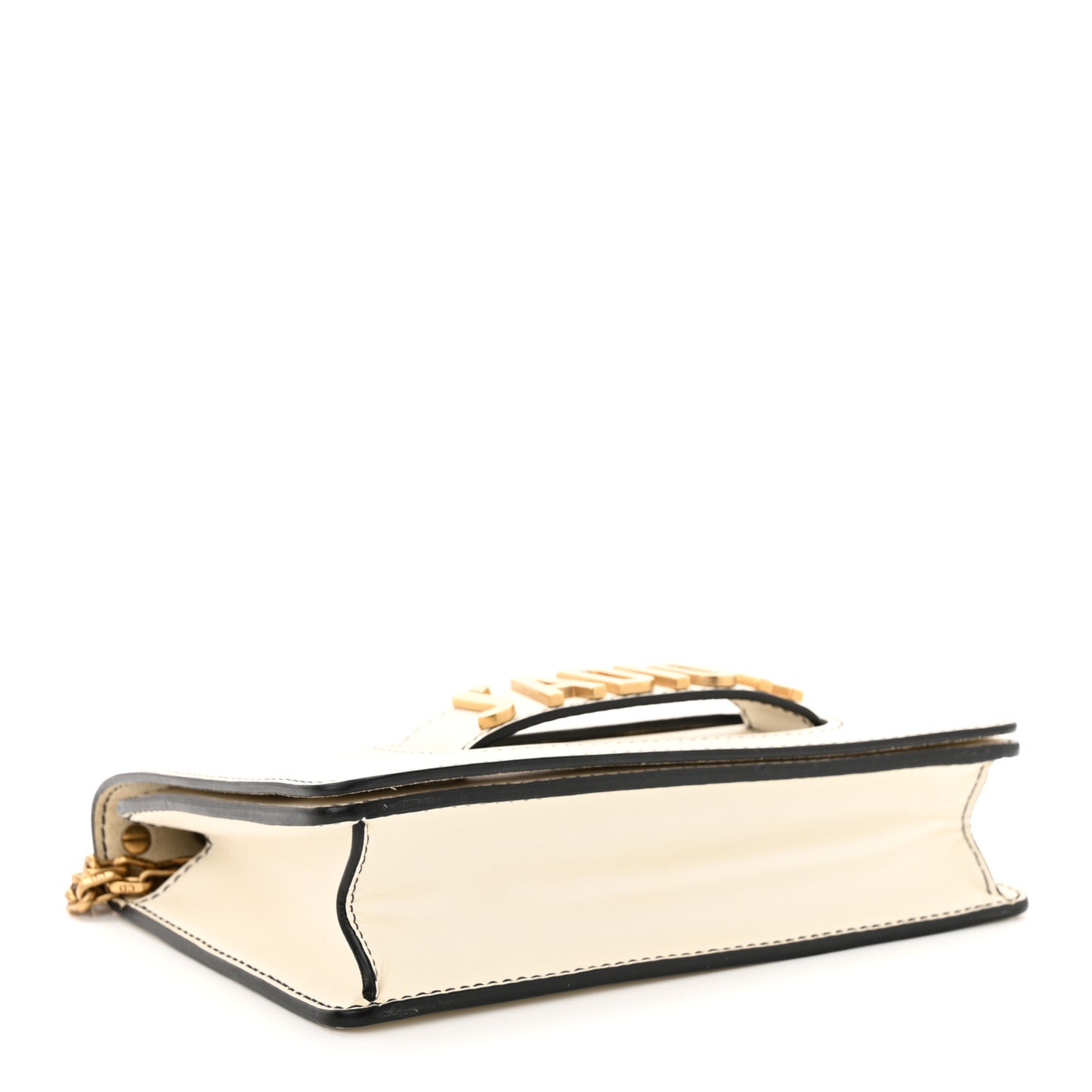 Calfskin J'Adior Chain Flap Bag Off White
