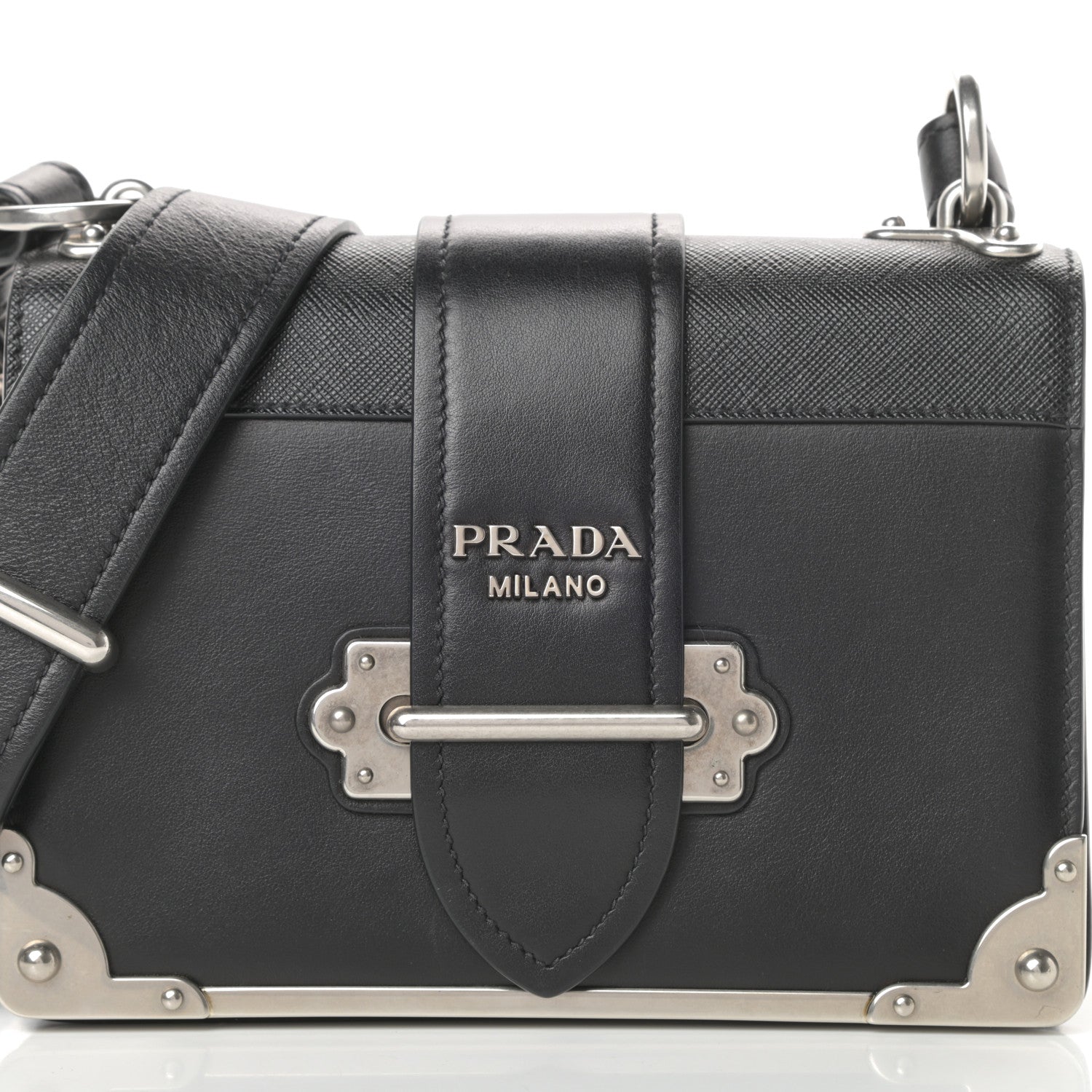 Prada City Calf Saffiano Cahier Bag Black 7 of 11