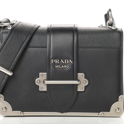 Prada City Calf Saffiano Cahier Bag Black 7 of 11