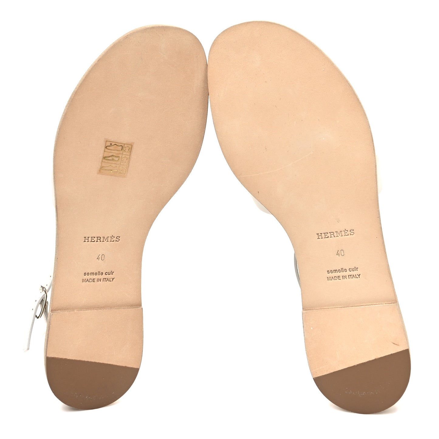 Calfskin Santorini Sandals 40 White