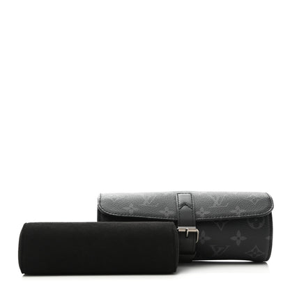 Louis Vuitton Monogram Eclipse 3 Watch Travel Case 1 of 8