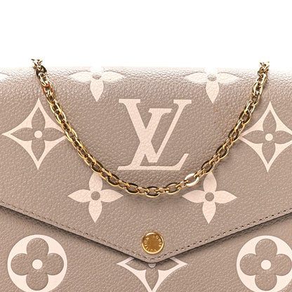 Louis Vuitton Empreinte Monogram Giant Felicie Pochette Tourterelle Creme 8 of 10