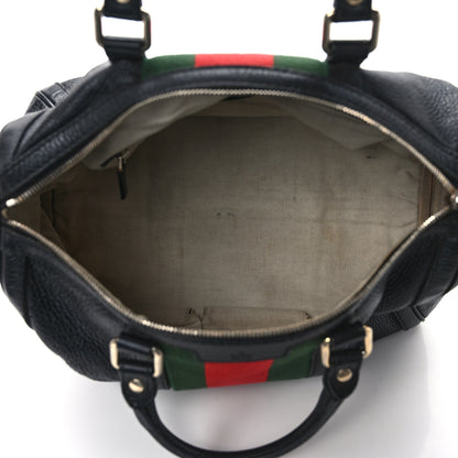 Gucci Calfskin Vintage Web Medium Boston Black 5 of 17