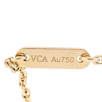 Van Cleef & Arpels 18K Yellow Gold Mother of Pearl Sweet Alhambra Butterfly Bracelet 4 of 4