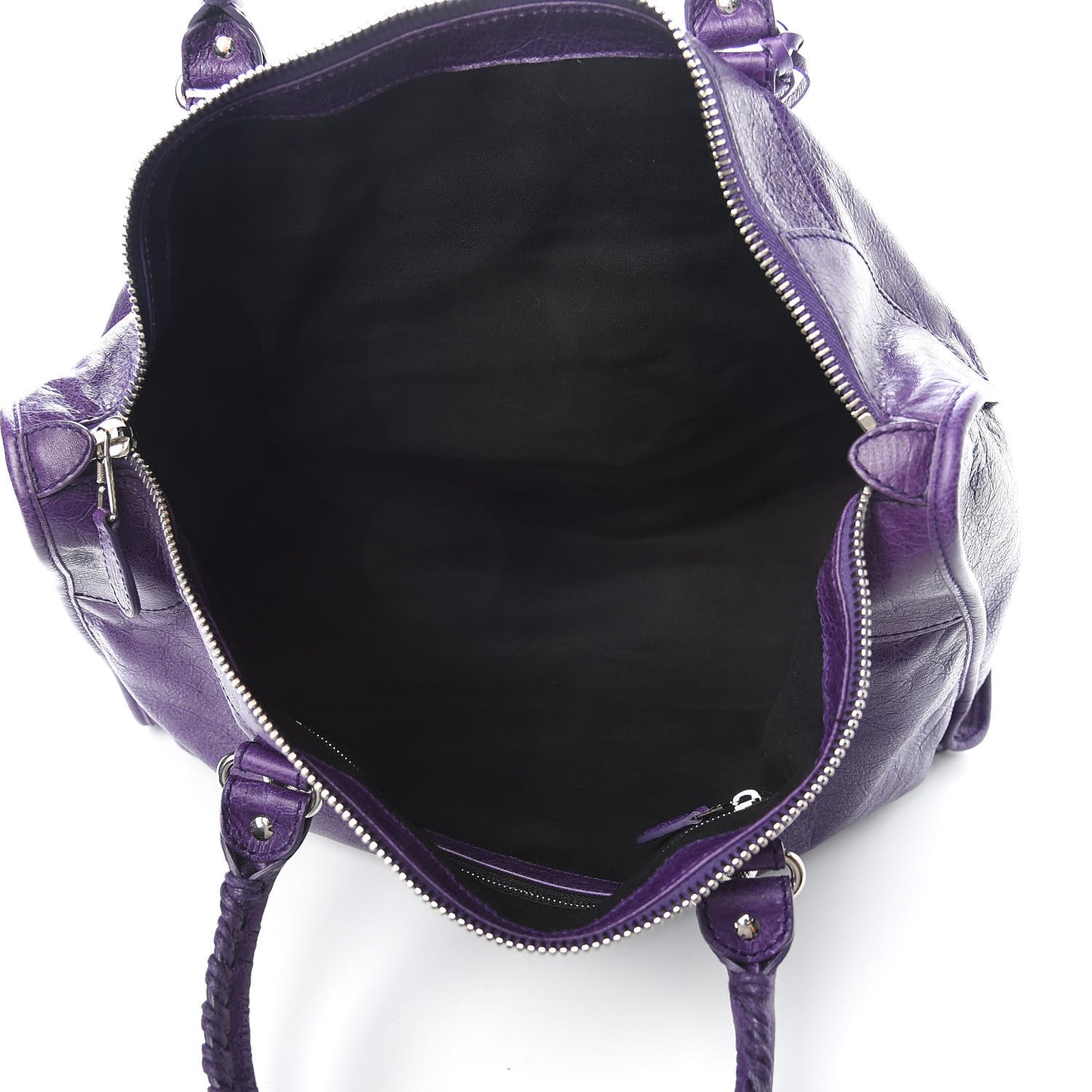 Agneau Giant 12 Silver Hardware Work Dark Violet