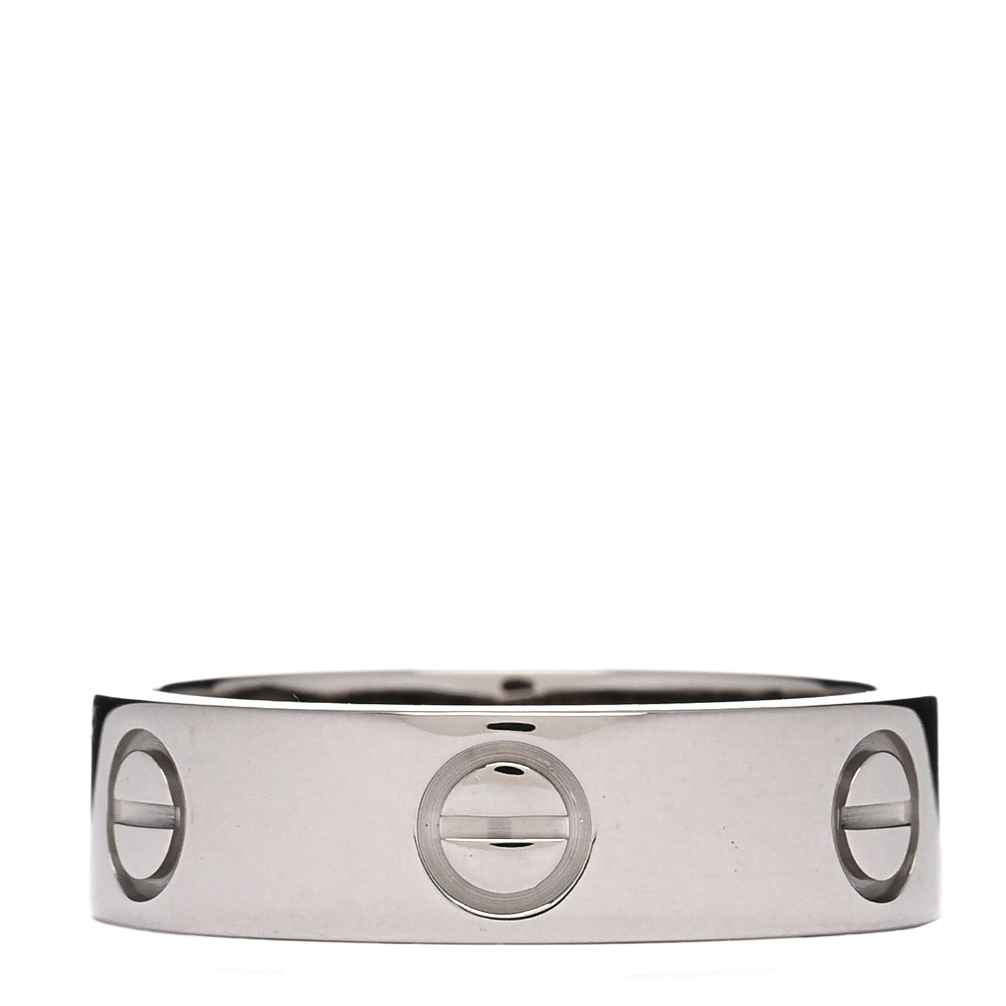 18K White Gold 5.5mm LOVE Ring 53 6.5