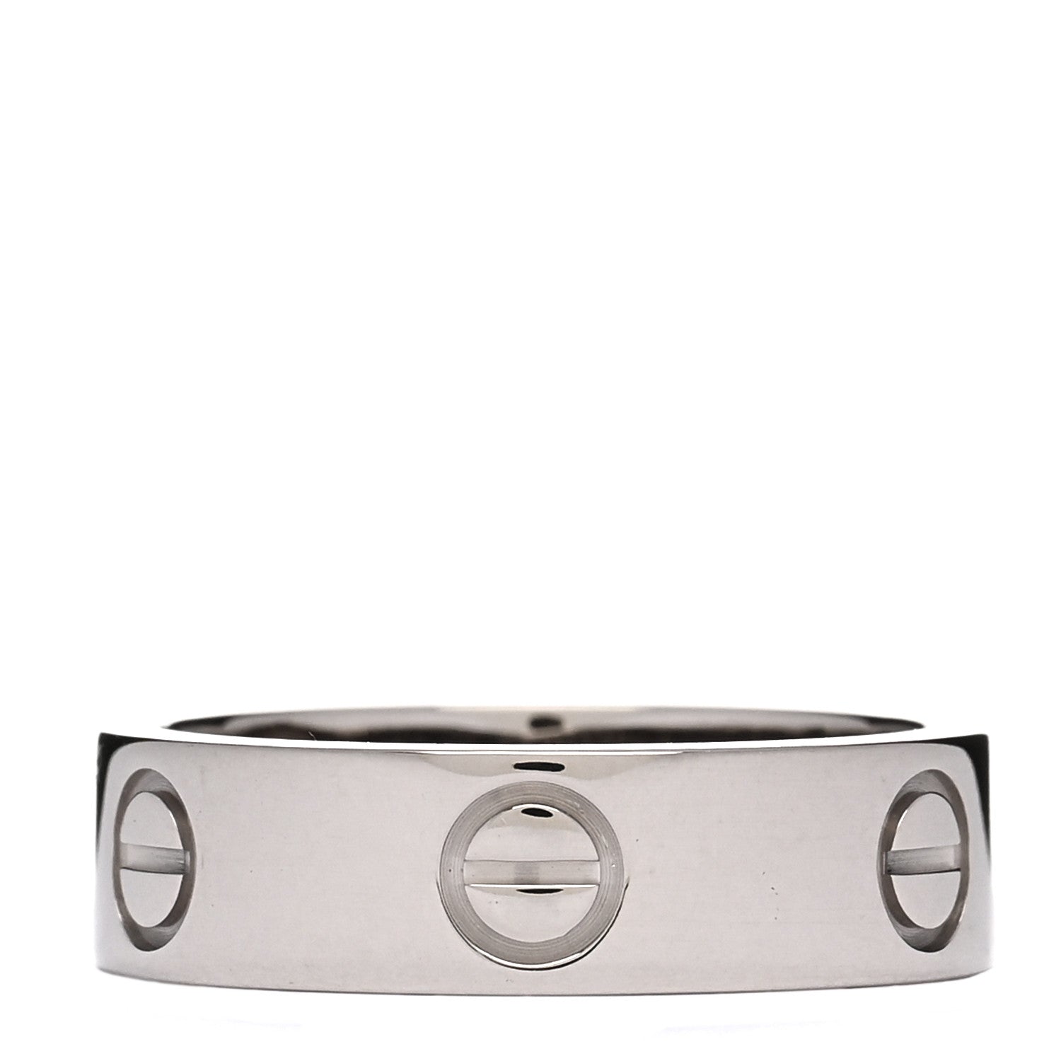 Cartier 18K White Gold 5.5mm LOVE Ring 53 6.5 3 of 4