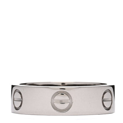 Cartier 18K White Gold 5.5mm LOVE Ring 53 6.5 3 of 4