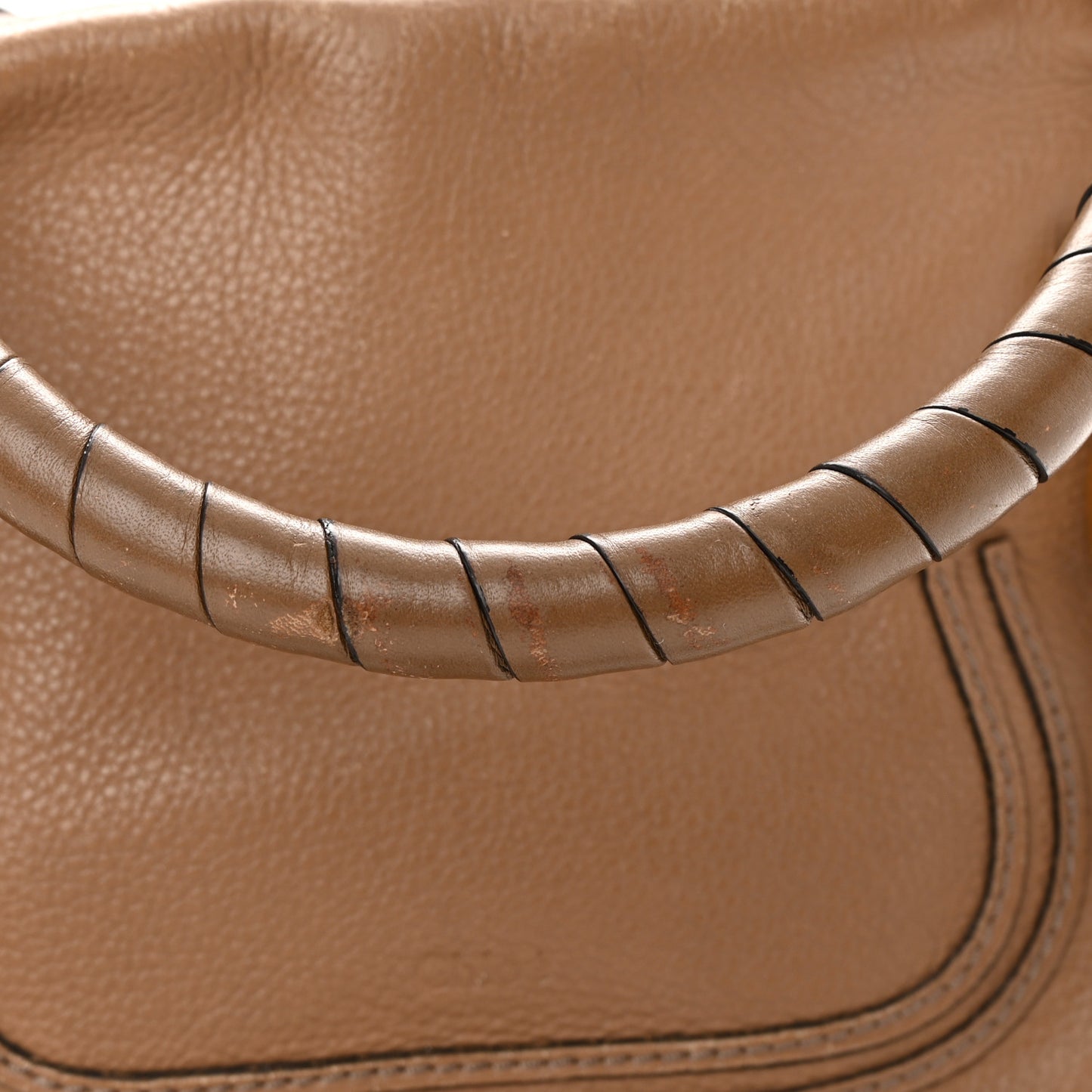 Calfskin Medium Marcie Satchel Light Tan