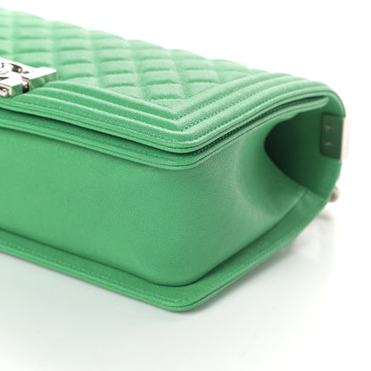 Chanel Caviar Quilted Medium Boy Flap Green 11 of 11