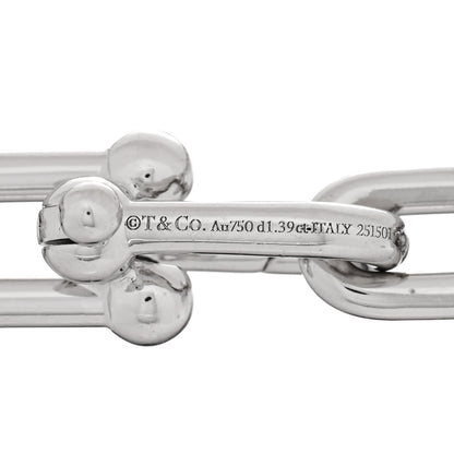 Tiffany 18K White Gold Diamond Medium HardWear Link Bracelet 3 of 4