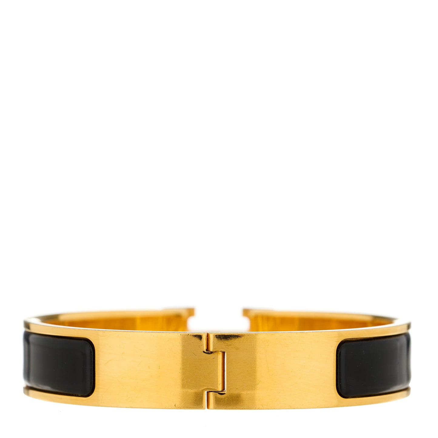 Enamel Narrow Clic Clac H Bracelet PM Black