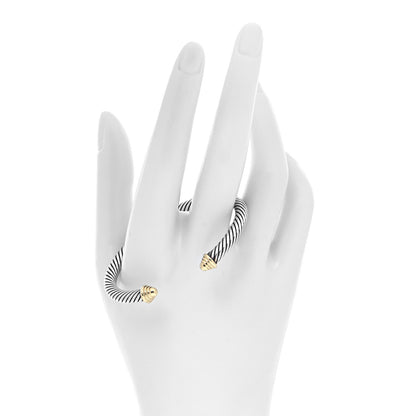 David Yurman Sterling Silver 14K Yellow Gold 5mm Cable Classics Bracelet 2 of 4