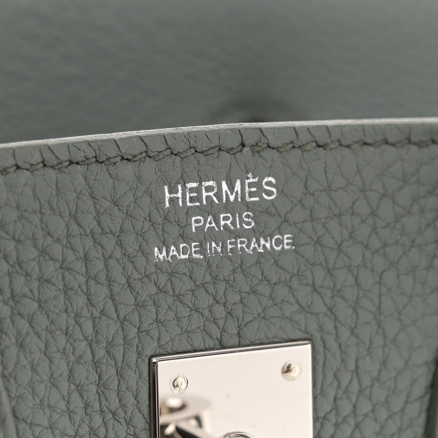 Hermes Togo Birkin 25 Vert Amande 6 of 11