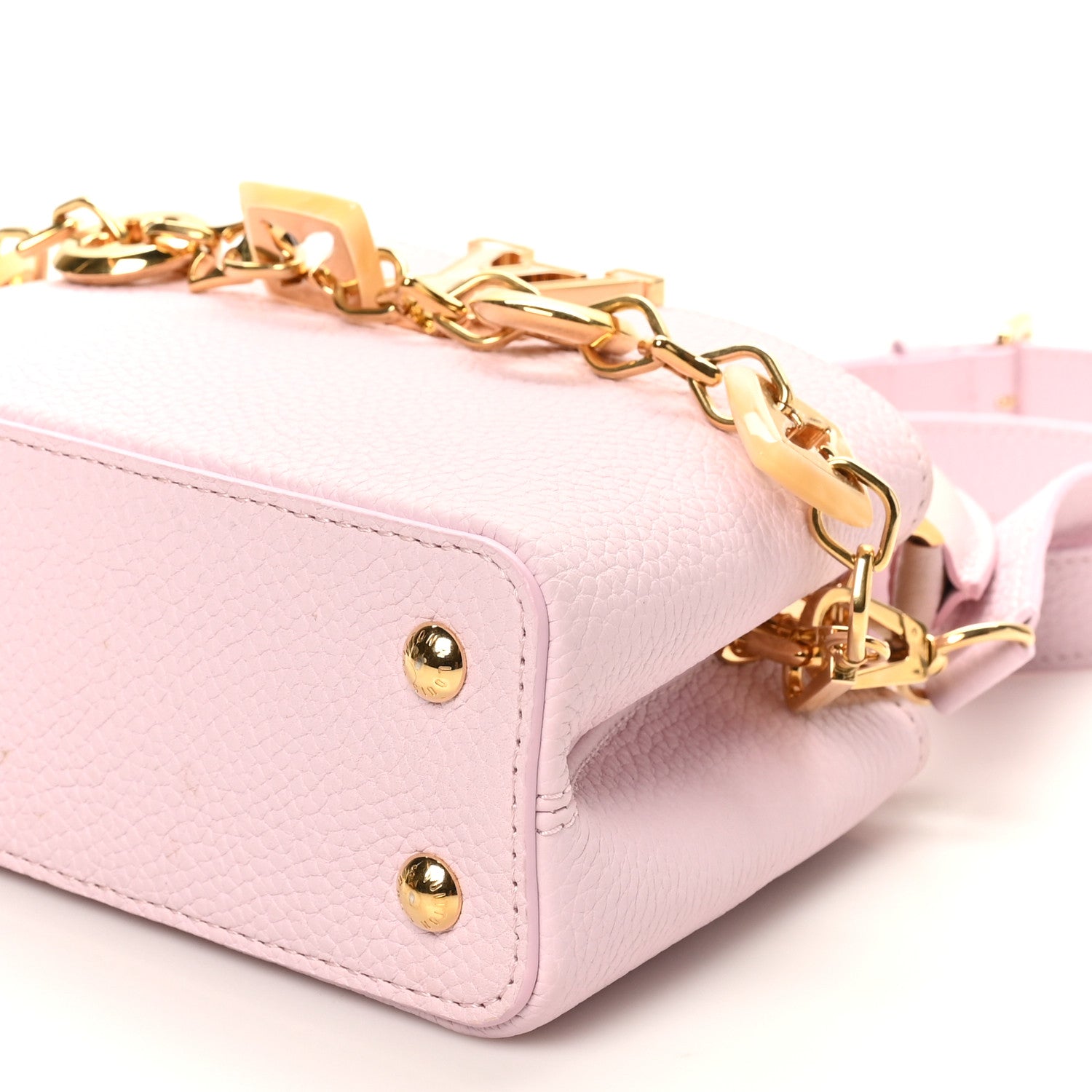 Louis Vuitton Taurillon Harmony Mini Capucines Marshmallow Pink 9 of 9