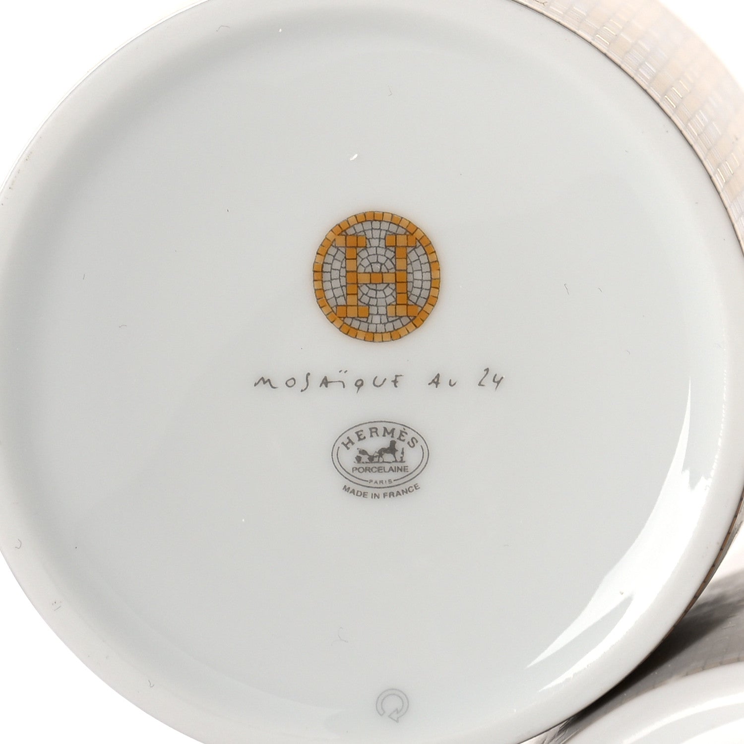 Hermes Porcelain Mosaique au 24 Mug Gold 3 of 5