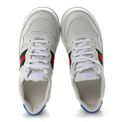 Gucci Calfskin Web Perforated Womens Platform 55mm Sneakers 38.5 White Bright Splash 2 of 10