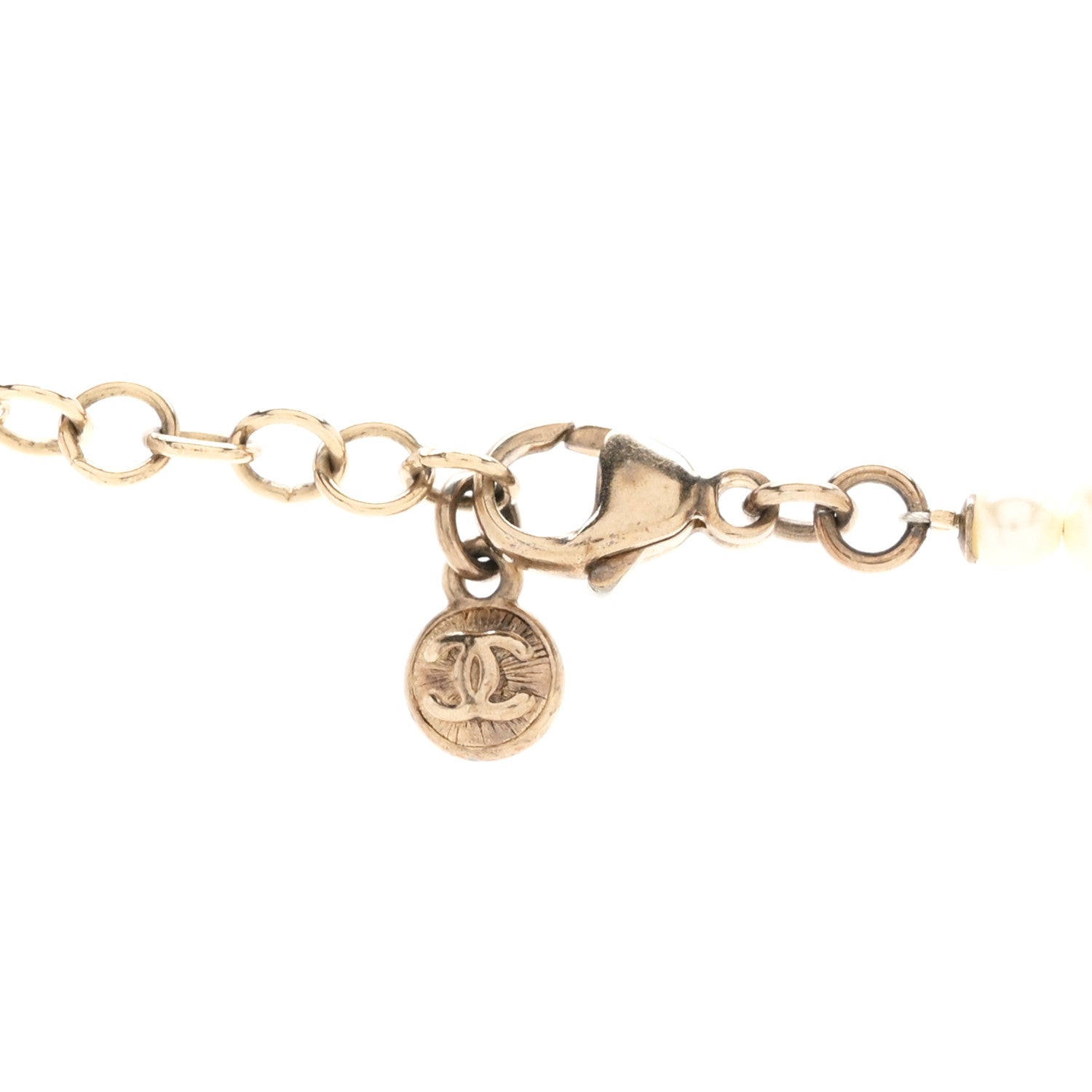 Chanel Pearl Cluster CC Necklace Gold 5 of 7