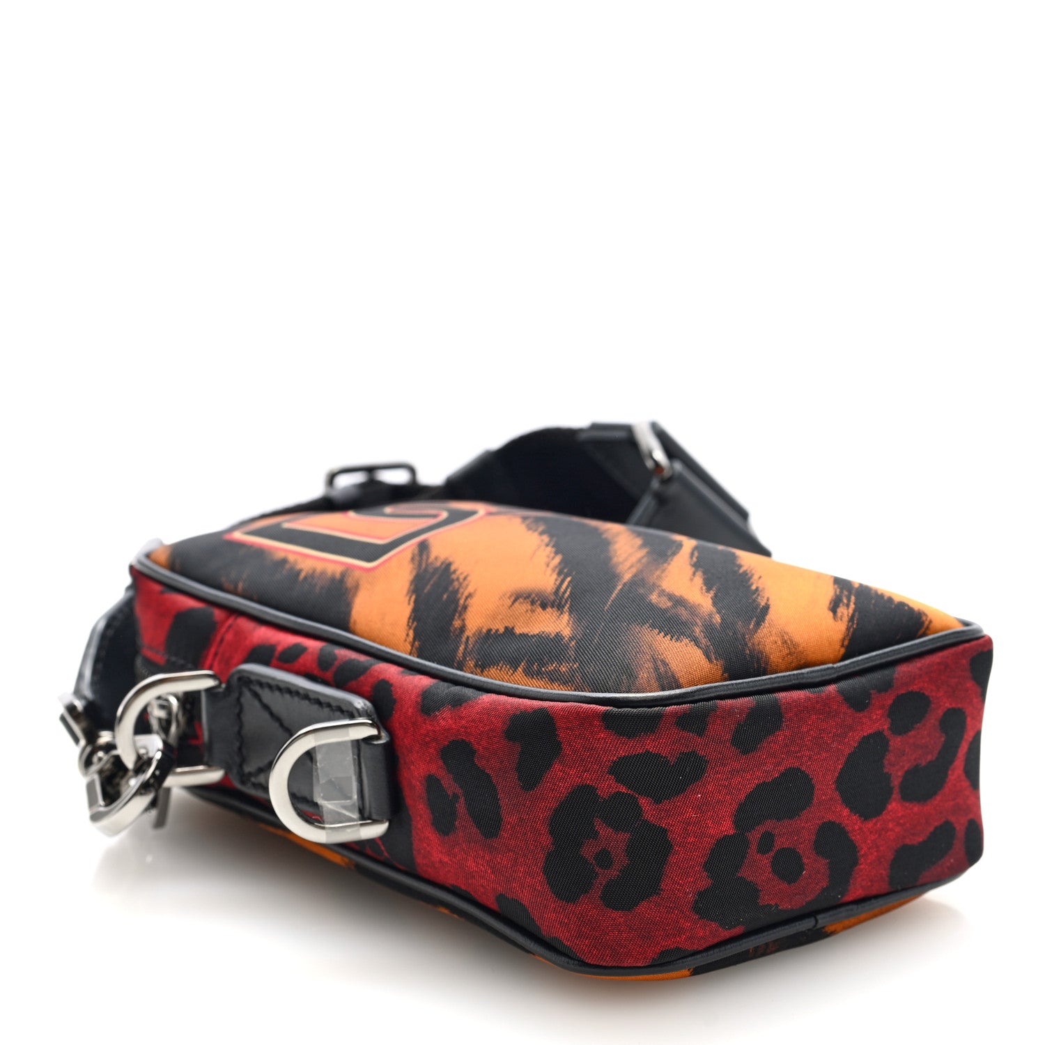 Dolce & Gabbana Nylon Tiger Print Logo Crossbody Bag Multicolor 4 of 9