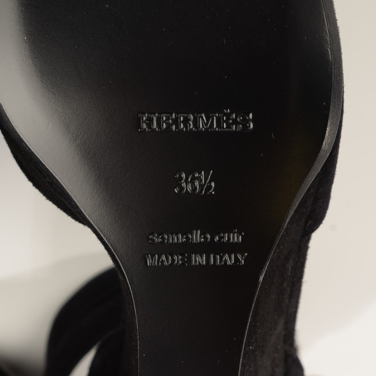 Suede Goatskin Lively Slingback Strap Pumps 36.5 Black