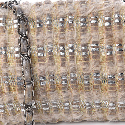 Chanel Tweed Quilted Single Flap Beige 12 of 18
